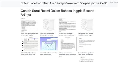 Contoh Surat Resmi Dalam Bahasa Inggris Beserta Artinya