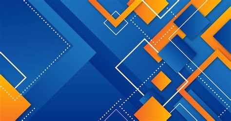 Premium Vector | Blue orange modern geometric background