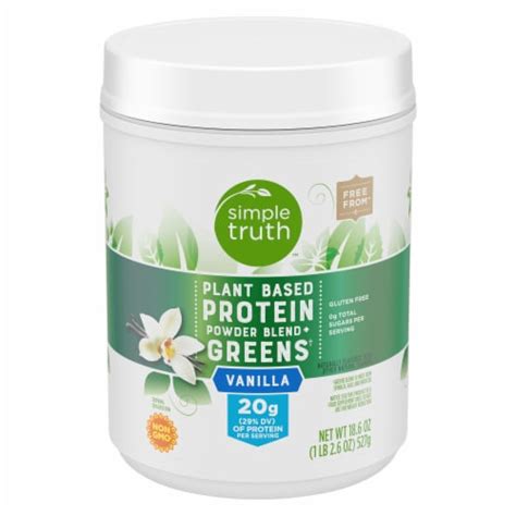 Simple Truth Plant Based Vanilla Protein Greens Powder 18 6 Oz