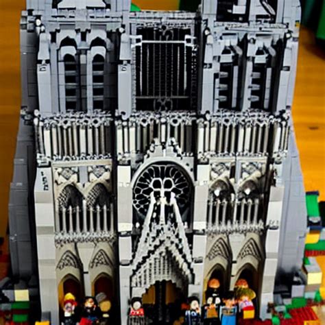 KREA AI The Notre Dame Built Out Of Lego Blocks Very Deta