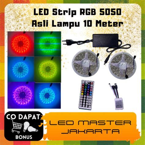 Jual Lampu Led Strip Rgb Asli Lampu Meter Adaptor Remot Modul