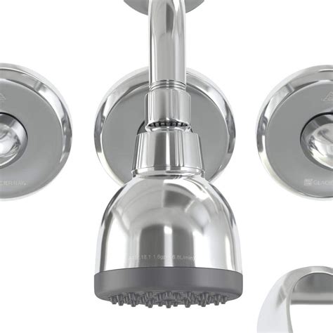 Glacier Bay Aragon 2 Handle 1 Spray Tub And Shower Faucet Chrome Valve Included Faucets Plumbing