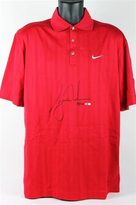 Lot Detail - Tiger Woods Signed Nike Sunday Red Golf Shirt (2008 US ...