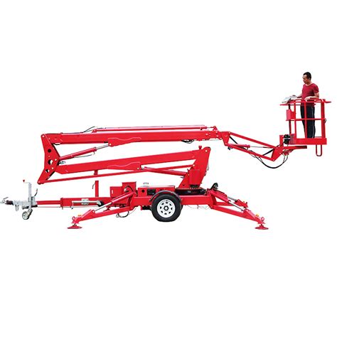 10m Trailer Mounted Electric Articulating Boom Lift Cherry Picker