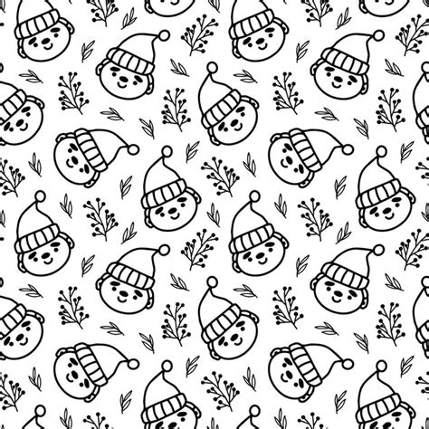 Premium Vector Christmas Doodle Pattern