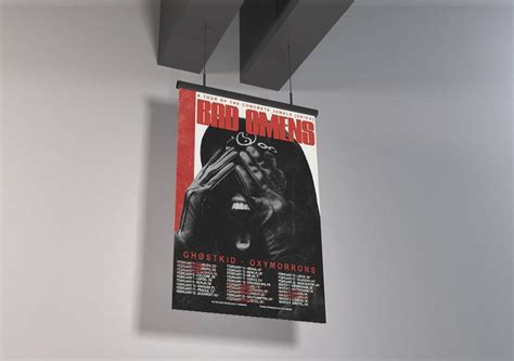 Bad Omens Tour 2023 Birmingham Ghostkid Oxymorrons Poster