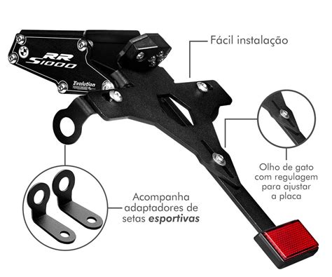 Suporte Eliminador De Rabeta Placa Bmw S Rr