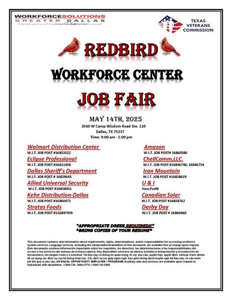 Redbird Workforce Center – Workforce Solutions Greater Dallas