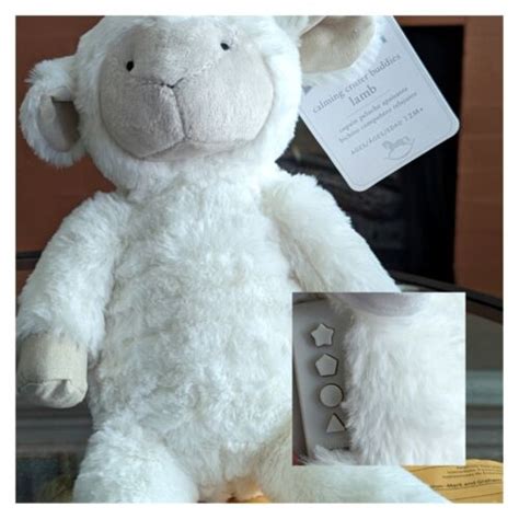 Pottery Barn Kid Plush Lamb Calming Sound Sleep Sheep Cloud Heartbeat