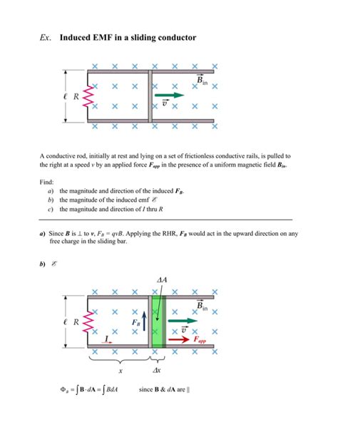 Induced Emf In A Sliding Conductor