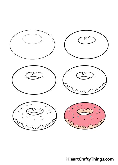 Donut Drawing - How To Draw A Donut Step By Step