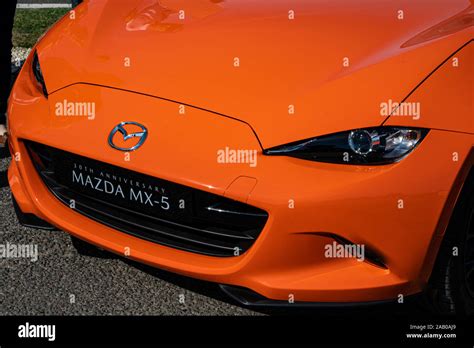 Orange Mazda Miata Mx 5 Nd Mark 4 30th Anniversary Model Stock Photo