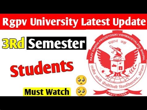 Rgpv Btech Bpharm Rd Semester Students Must Watch Youtube