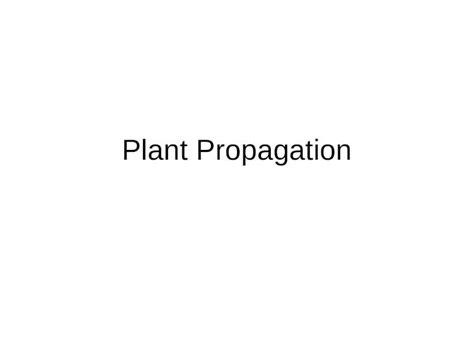 Ppt Plant Propagation Remember Germination Of A Seed Is Part Of Sexual Reproduction It Can