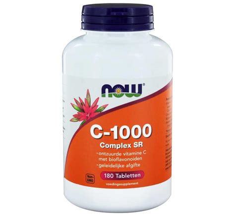 NOW Foods Vitamine C 1000 Complex SR Gebufferde C 180 Tabs