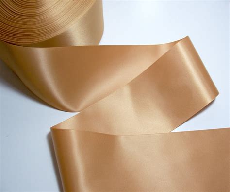 Double Sided Gold Satin Ribbon Inches Wide X Yard