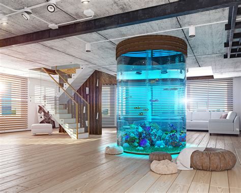 aquarium column tower fish tank