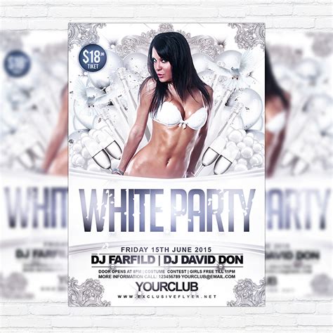 White Party Vol 2 Premium Flyer Template Facebook Cover