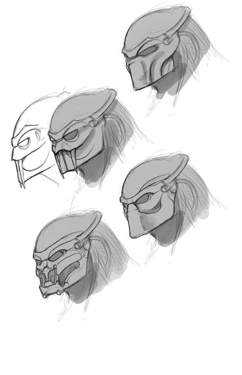 Predator Mask Sketch At Explore Collection Of