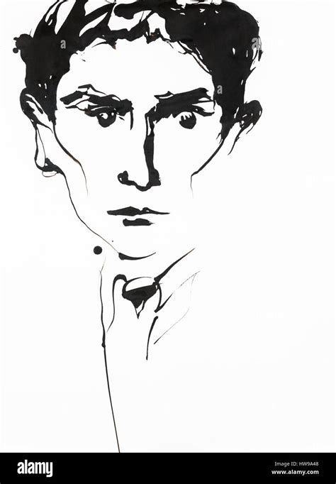 Portrait De Franz Kafka 1883 1924 Ecrivain Tcheque De Langue