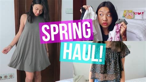 Spring Try On Haul Handm Ae More Youtube