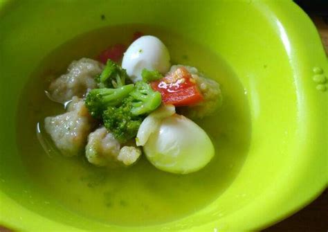 Resep Sup Bakso Udang Brokoli MPASI Oleh Eka Kurniasari Cookpad