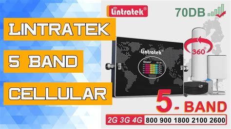 Lintratek 5 Band Cellular Amplifier LTE B20 800 900 1800 2100 2600 B7