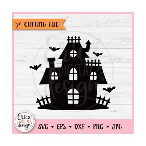 Haunted House Svg Cut File For Cricut Silhouette Scary Hallo Inspire