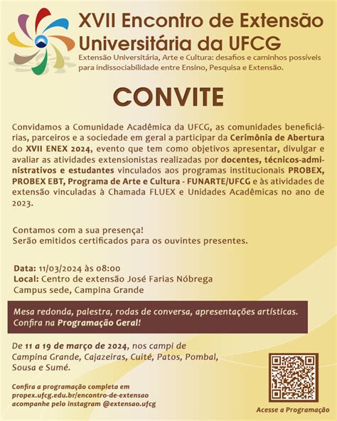 Encontro De Extens O Universit Ria Da Ufcg P Gina Inicial