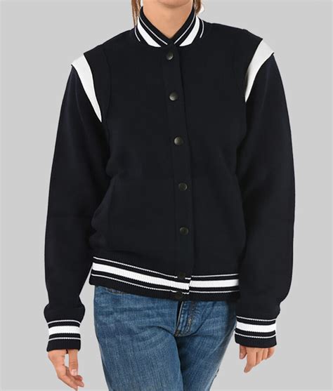 Costanza Caracciolo Black Varsity Jacket NYC Jackets