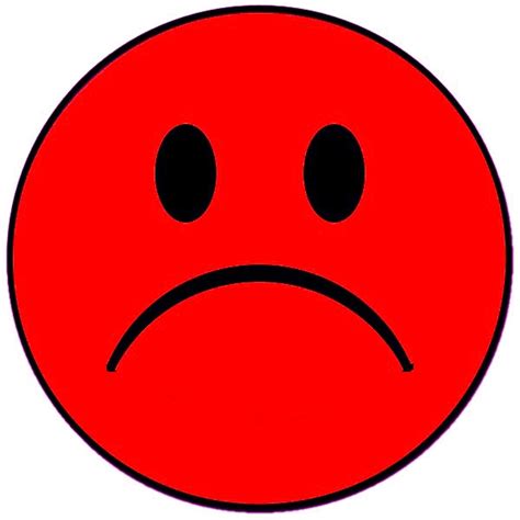 Red Frowny Face - ClipArt Best