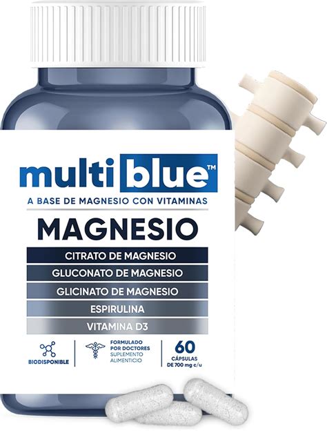 Triple Magnesio con 60 Cápsulas de 700mg Combinacion de Citrato de