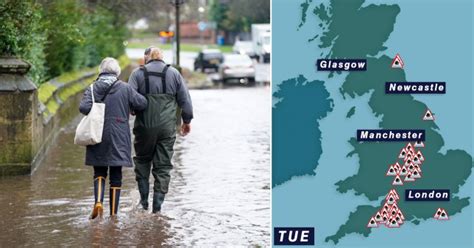 Map shows flooding risk areas in the UK after widespread snow | UK News ...