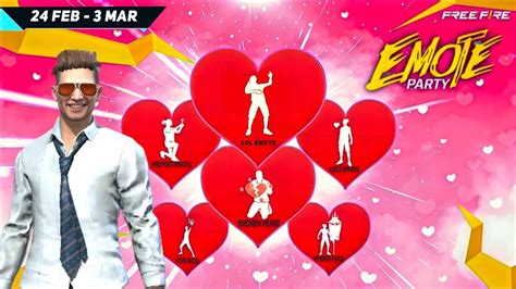 VALENTINE EMOTE PARTY EVENT FREE FIRE ROSE EMOTE RETURN NEW EMOTE