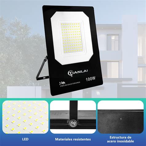 100w Reflector Led Exterior Tianlai R13w100s08 4pzs Envío gratis