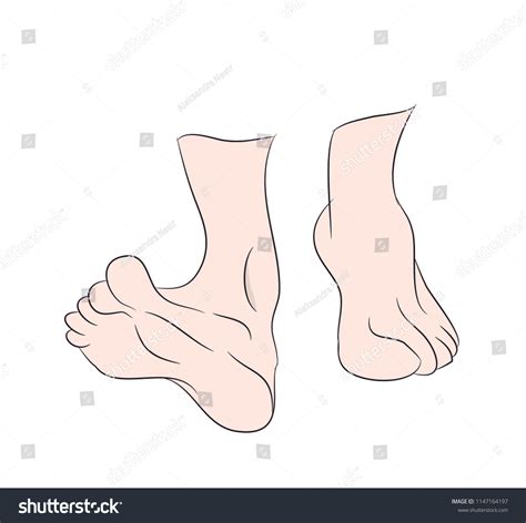 Naked Legs Go Vector White Background Image Vectorielle De Stock