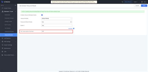 How to setup inbound multiple mode on Grandstream UCM6202 : Go Wireless NZ Help Centre