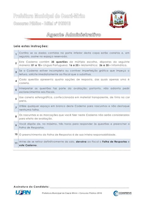 Pdf Leia Estas Instru Es Qconcursos Para Publicidade