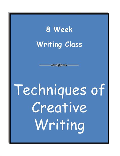 Techniques of Creative Writing - Online Scribblers