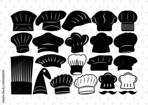 Chef Hat Silhouette Chef Hat Svg Cook Hat Svg Chef Cap Svg Chefs