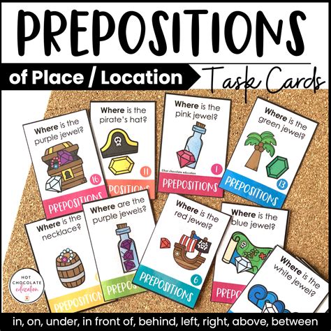 Esl Prepositions Of Place Task Card Activity Pirate Themed Made By