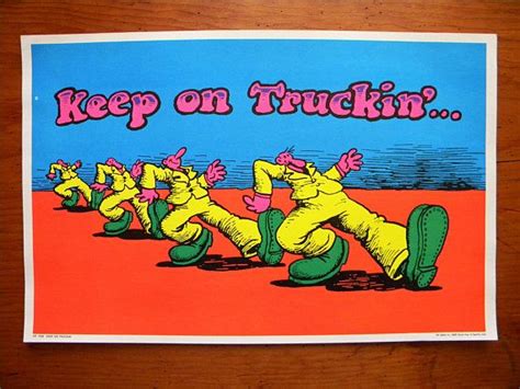 Vintage Original Robert Crumb Poster Keep On Truckin Etsy