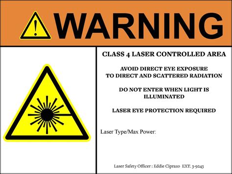 Appendix F Laser Hazard Warning Danger And Notice Signs Office Of Environment Health And Safety