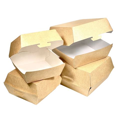 Caja Mega De Hamburguesa Kraft Reciclable