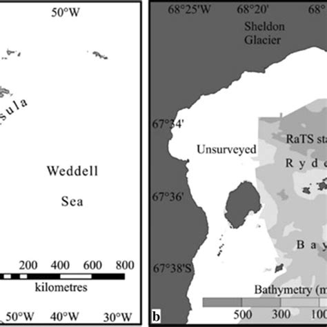 Map of the location of a Rothera Station on the Western Antarctic ...