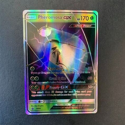 Pokemon Pheromosa Gx Sm66 Ultra Beast Full Art Holo Black Star Promo Nm