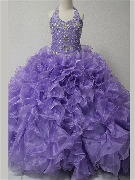 Purple Flower Girl Dress robes filles dhonneur 2016 New Arrival Ball ...