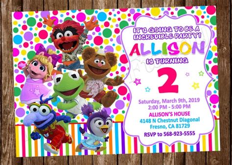 Muppet Babies Invitation Muppet Babies Birthday Party | Etsy