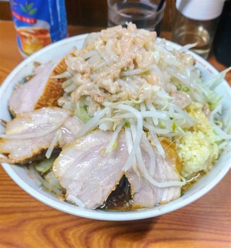 『ラーメン 豚増し ヤサイ増し ニンニク アブラ』ラーメン二郎 亀戸店のレビュー ラーメンデータベース