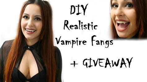 Diy Realistic Vampire Fangs Tutorial Giveaway Easy Professional